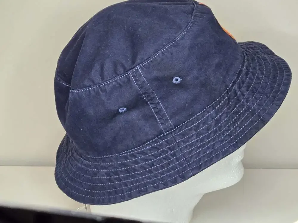 Polo Ralph Lauren Big Pony Cotton Twill Bucket Hat in Navy/Orange NWT!